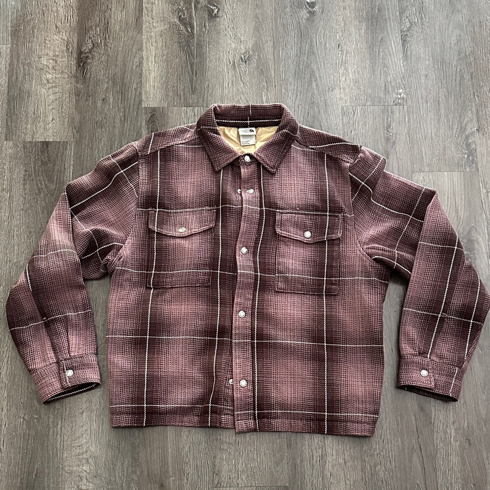 The North Face Purple Plaid Shirt Jacket